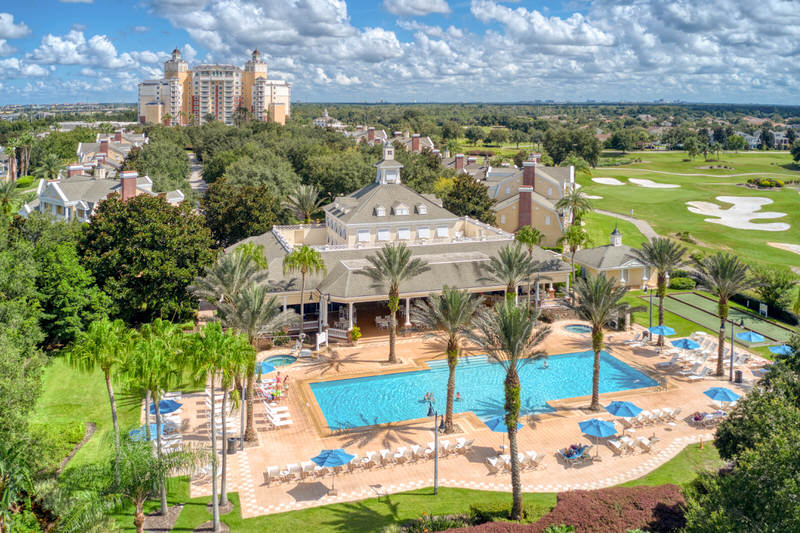 Stunning amenities at Reunion Resort including golf courses and water park near Disney Orlando