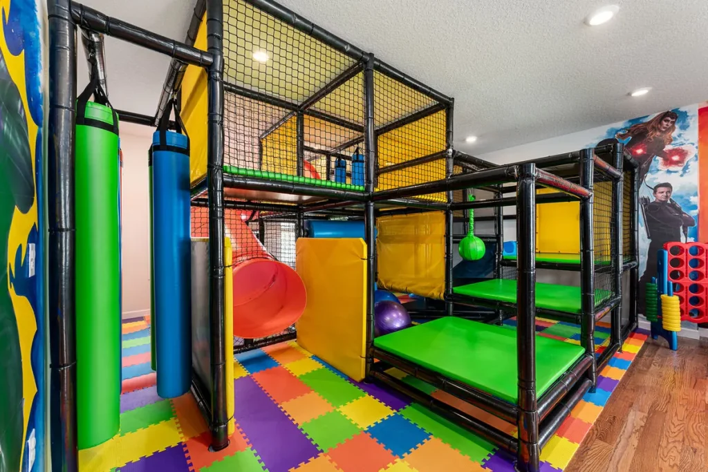 kids indoor playground in an orlando vacation home